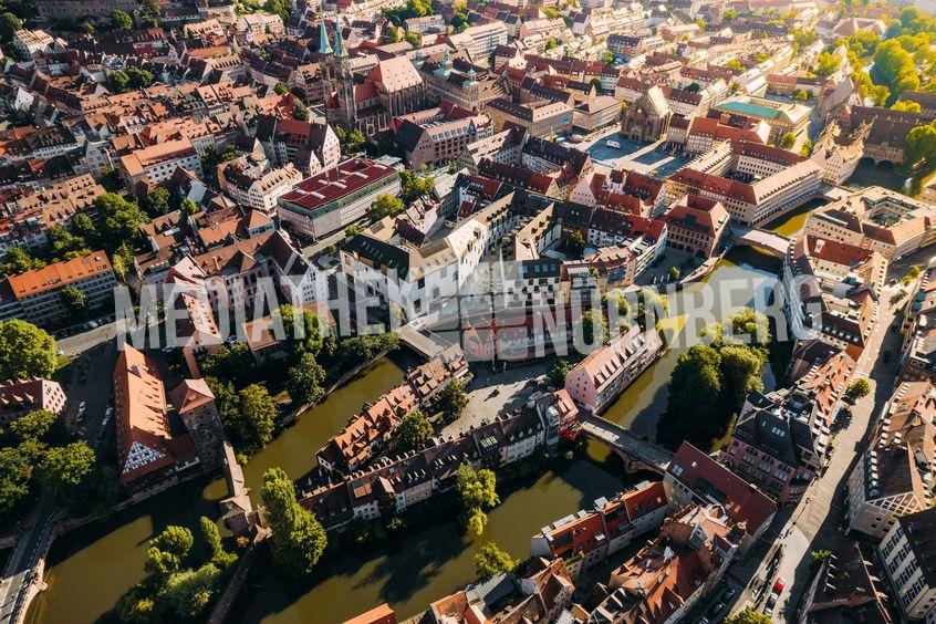 Altstadt Nürnberg - Augustinerhof und Pegnitz