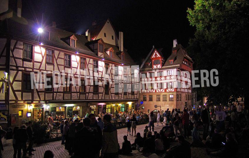 Tiergärtnertorplatz Nürnberg Nachts